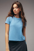 KELLY KNIT TOP - Sky Blue