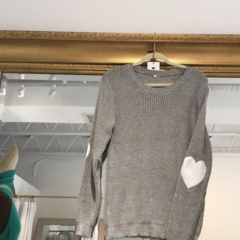 Heart sleeve sweater