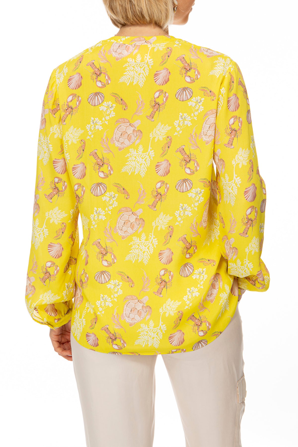 Ocean yellow blouse