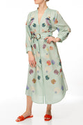 Parrot Linen mint dress
