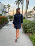 2 Pocket Loo belted logo shirtdress
