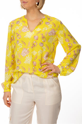 Ocean yellow blouse